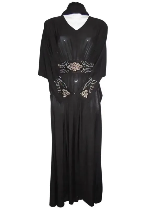 Picture of Radhe Designer Black Georgette Kaftan Dress for Women - F3915