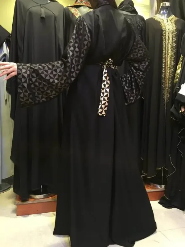 Picture of Radhe Designer Black Georgette Kaftan Dress for Women - F7877