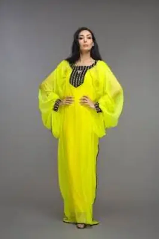 Picture of Radhe Designer Multicolor Georgette Kaftan Dress for Women - F7902