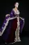Picture of Purple Georgette Kaftan Dress for Women - Look 7574