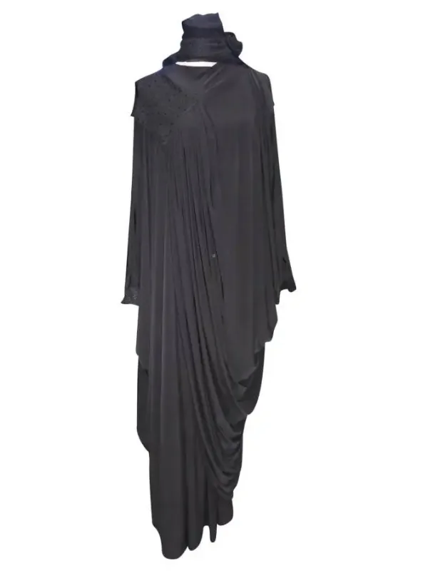 Picture of Radhe Designer White Georgette Kaftan Dress for Women - F3878