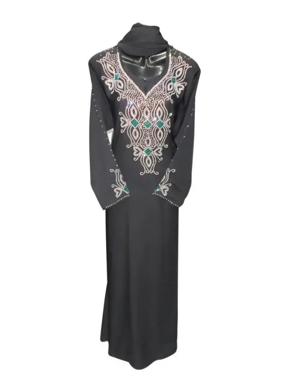 Picture of Radhe Designer Black Georgette Kaftan Dress for Women - F3739