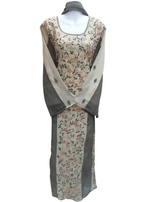 Picture of Radhe Designer White Georgette Kaftan Dress for Women - F3731