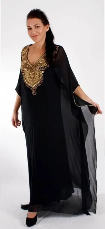 Picture of Radhe Designer White Georgette Kaftan Dress for Women - F7757