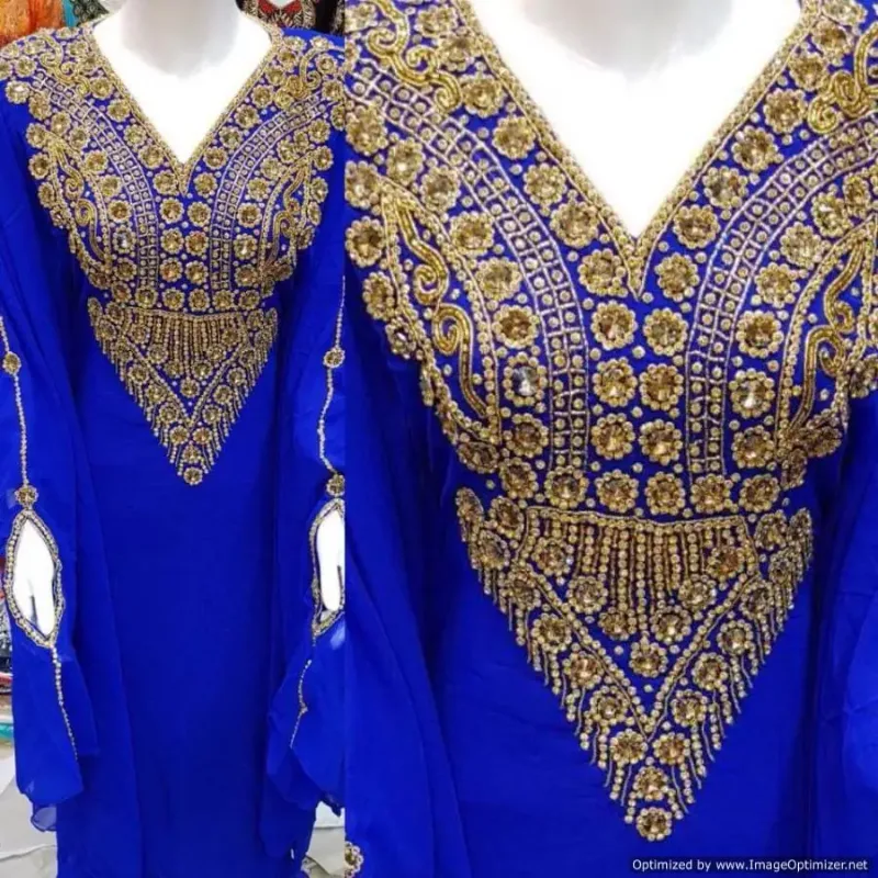Picture of Multi Color Georgette Kaftan Dress for Women - Look 7613