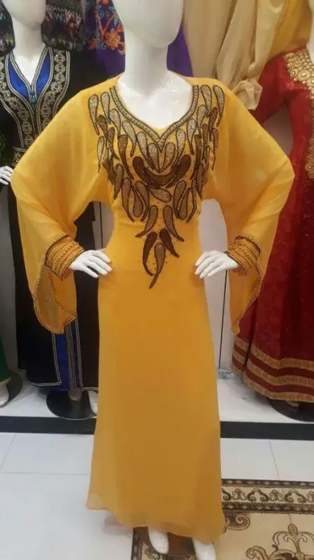 Picture of Radhe Designer Multicolor Georgette Kaftan Dress for Women - F1835