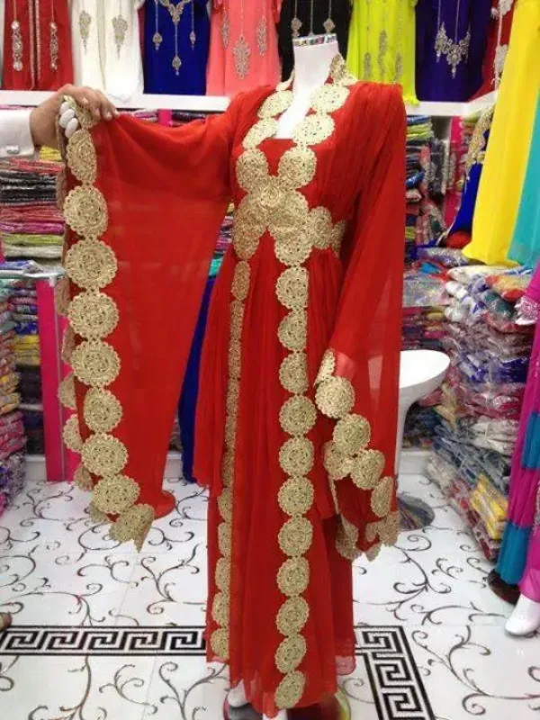 Picture of Radhe Designer Black Georgette Kaftan Dress for Women - F10215