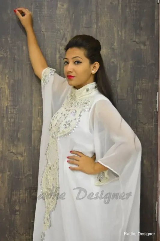 Picture of Radhe Designer Blue Georgette Kaftan Dress for Women - Y372