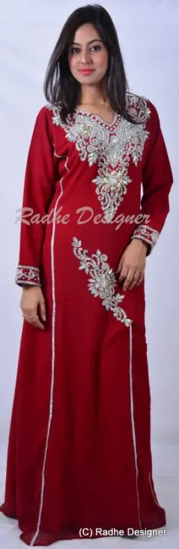 Picture of Radhe Designer Black Georgette Kaftan Dress for Women - Y872