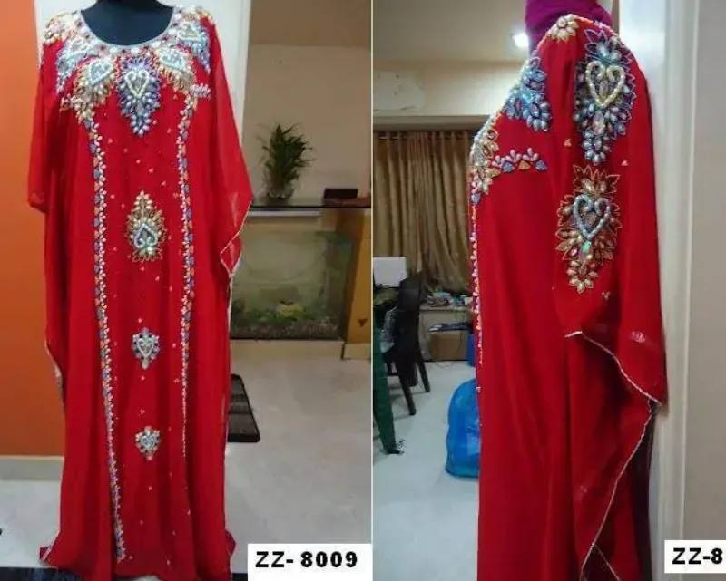 Picture of Radhe Designer Black Georgette Kaftan Dress for Women - F7992