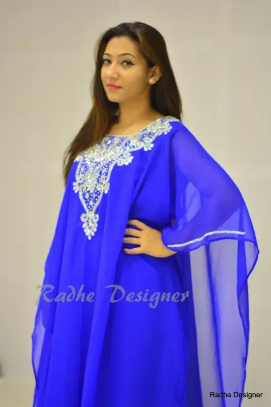 Picture of Radhe Designer Multicolor Georgette Kaftan Dress for Women - Y285
