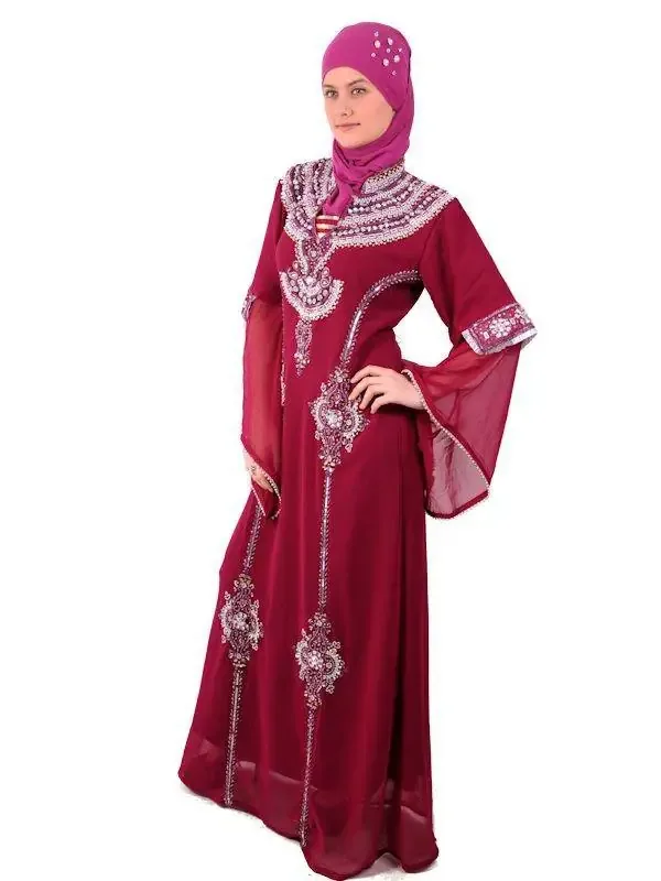 Picture of Radhe Designer Multicolor Georgette Kaftan Dress for Women - F6064