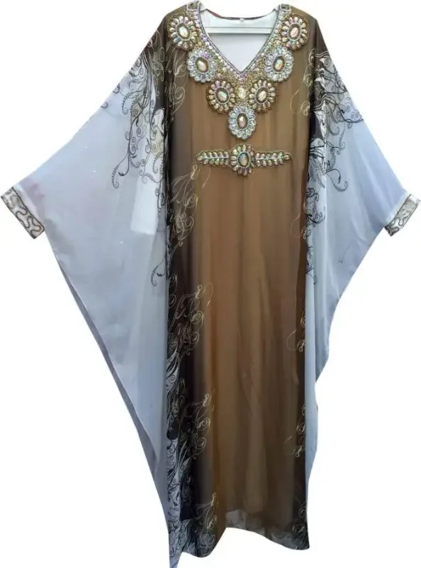 Picture of Radhe Designer Black Georgette Kaftan Dress for Women - F2322