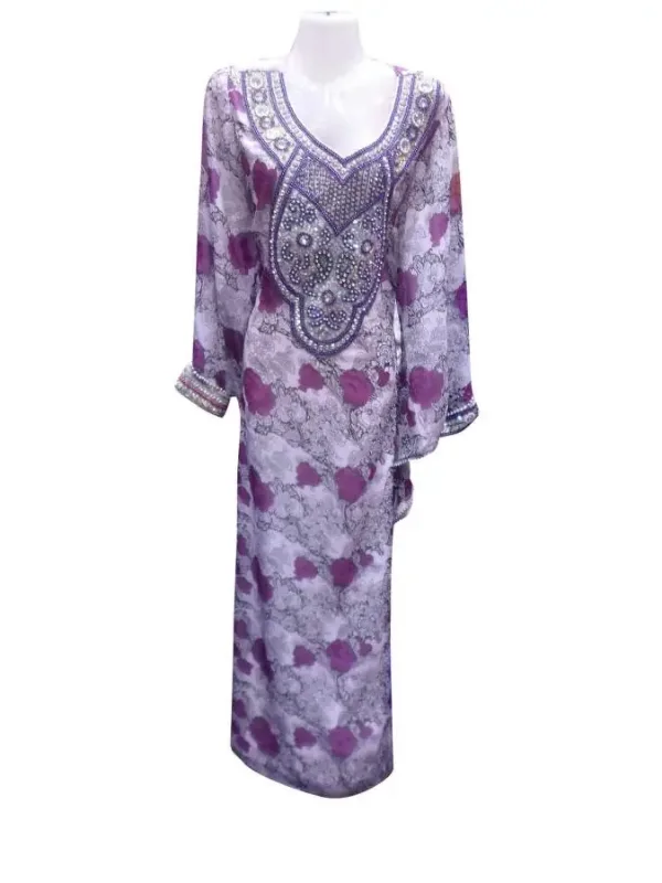 Picture of Radhe Designer Pink Cotton Kaftan Dress for Women - F3829