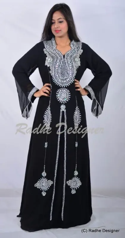 Picture of Radhe Designer Multicolor Georgette Kaftan Dress for Women - Y621