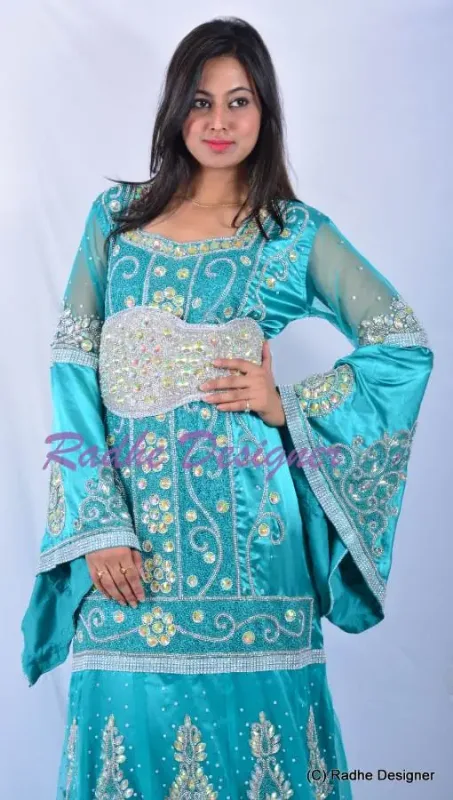 Picture of Radhe Designer Multicolor Georgette Kaftan Dress for Women - Y116