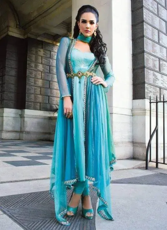 Picture of Radhe Designer Multicolor Georgette Kaftan Dress for Women - F6201