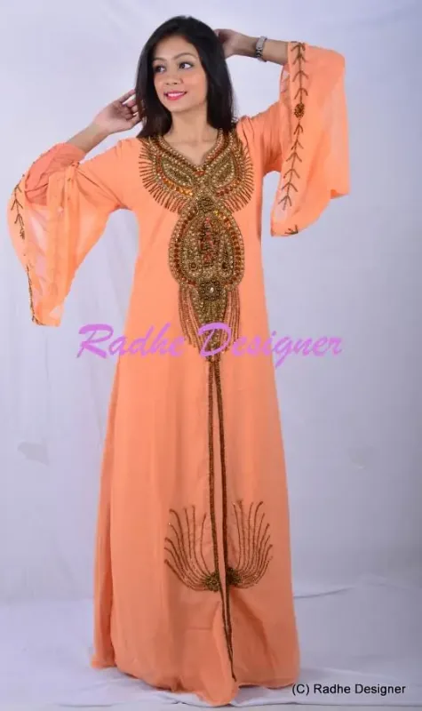 Picture of Radhe Designer Multicolor Georgette Kaftan Dress for Women - Y199