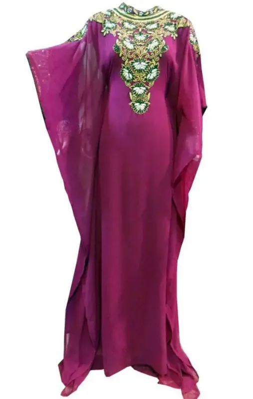 Picture of Radhe Designer Purple Georgette Kaftan Dress for Women - F4894