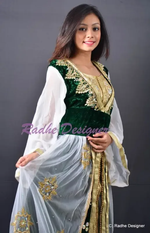 Picture of Radhe Designer Multicolor Georgette Kaftan Dress for Women - Y1145