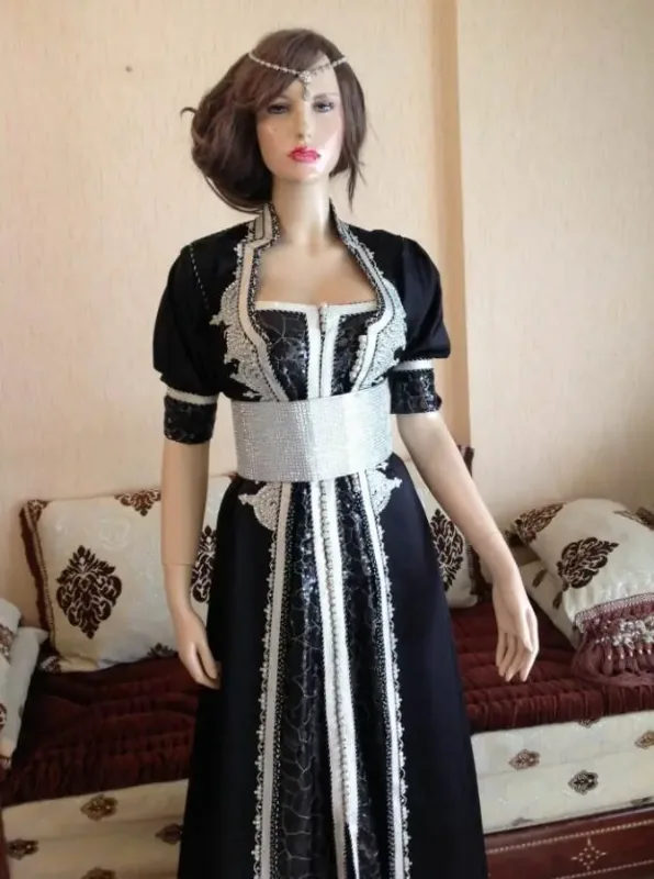 Picture of Radhe Designer White Georgette Kaftan Dress for Women - F10422