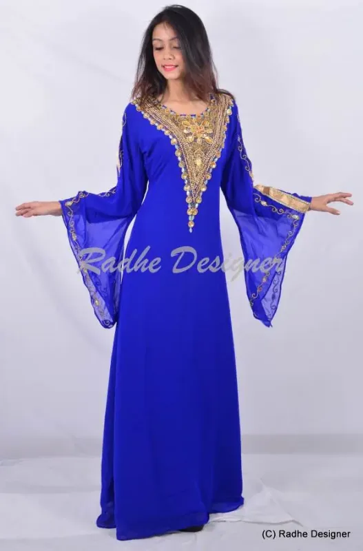 Picture of Radhe Designer Multicolor Georgette Kaftan Dress for Women - Y677
