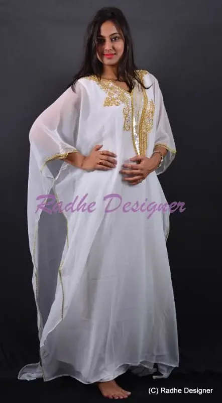Picture of Radhe Designer Red Cotton Kaftan Dress for Women - Y1177