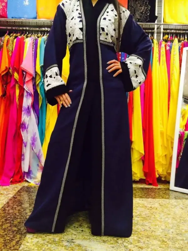 Picture of Radhe Designer White Georgette Kaftan Dress for Women - F1514