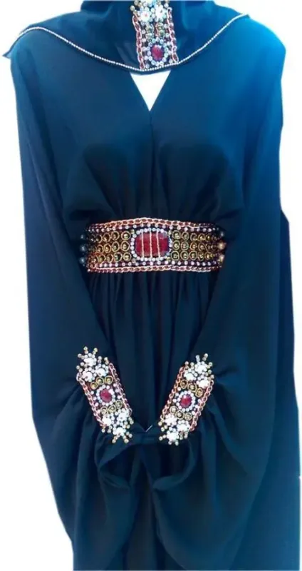 Picture of Radhe Designer Black Georgette Kaftan Dress for Women - F8162