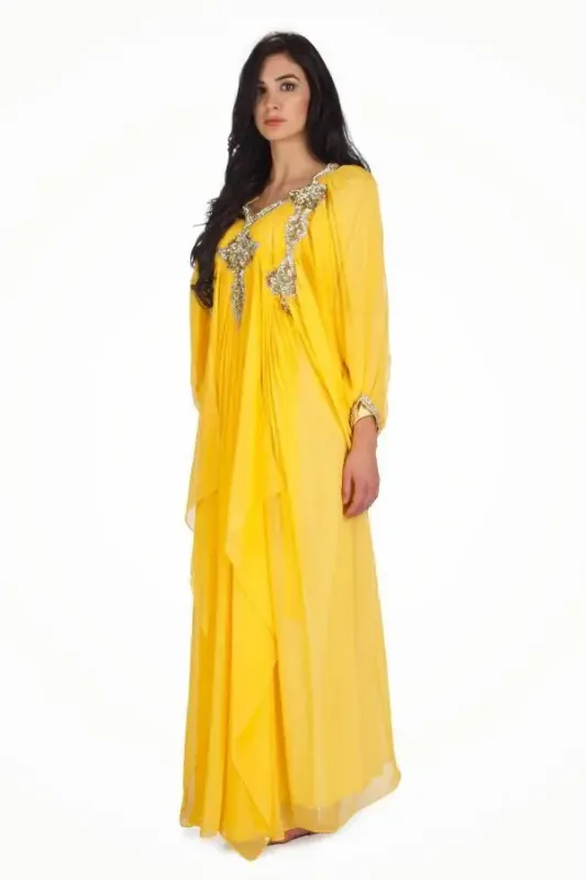 Picture of Radhe Designer Black Georgette Kaftan Dress for Women - F6991