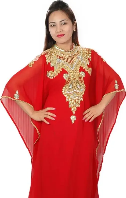 Picture of Radhe Designer Multicolor Georgette Kaftan Dress for Women - F6630