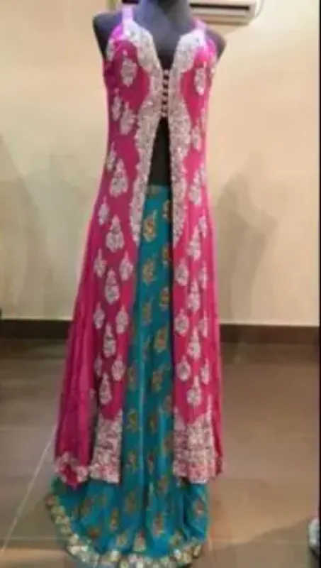 Picture of Radhe Designer Black Georgette Kaftan Dress for Women - F6498