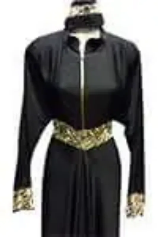 Picture of Radhe Designer Black Georgette Kaftan Dress for Women - F4869