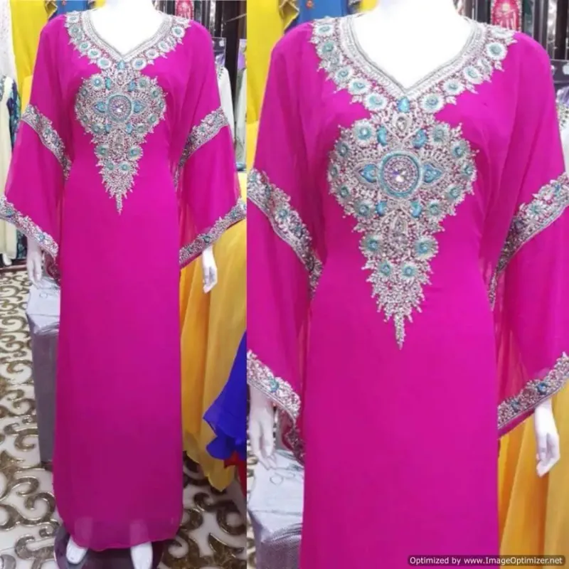Picture of Radhe Designer Multicolor Georgette Kaftan Dress for Women - F2470