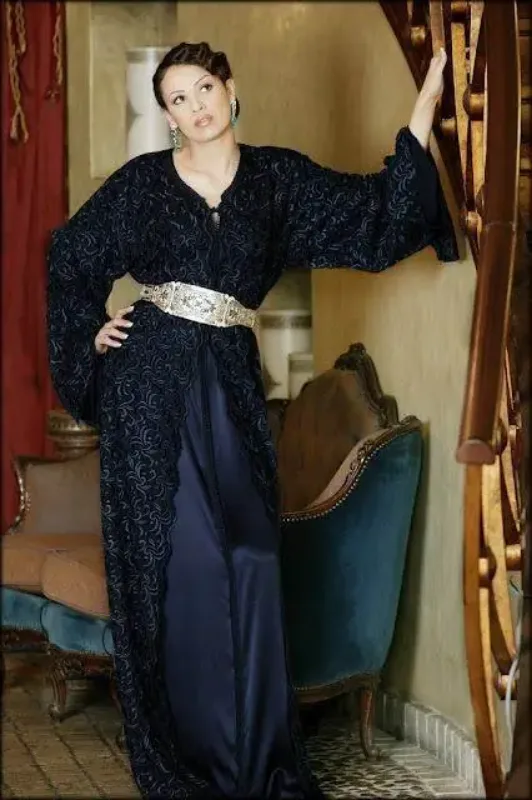 Picture of Multi Color Georgette Kaftan Dress for Women - Look 7837