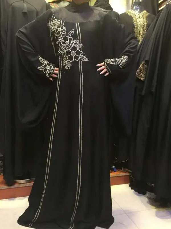 Picture of Radhe Designer Black Georgette Kaftan Dress for Women - F8032