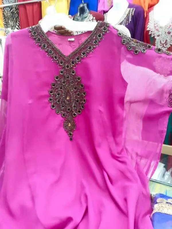 Picture of Radhe Designer Black Georgette Kaftan Dress for Women - F4954