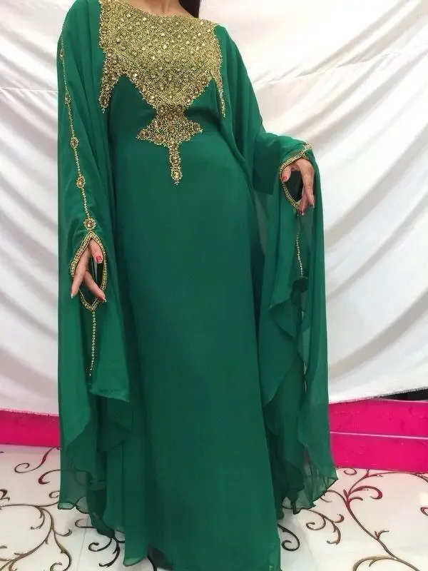 Picture of Radhe Designer Multicolor Silk Kaftan Dress for Women - F7939