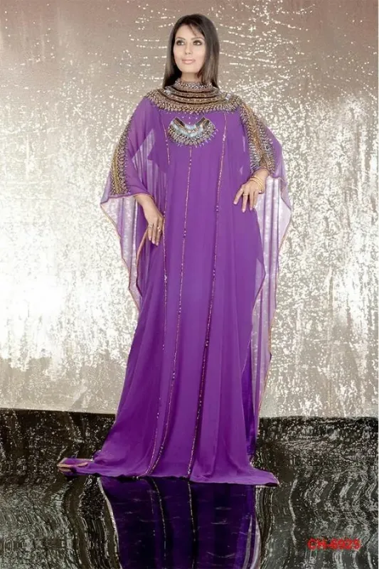 Picture of Radhe Designer Blue Georgette Kaftan Dress for Women - F6287