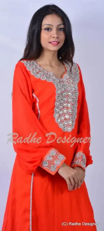 Picture of Radhe Designer Multicolor Georgette Kaftan Dress for Women - Y879