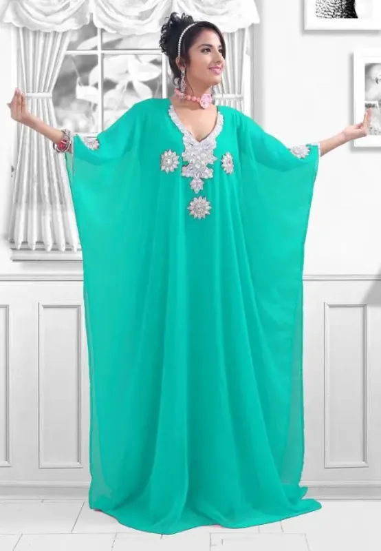 Picture of Radhe Designer Black Georgette Kaftan Dress for Women - F10589