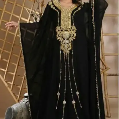 Picture of haute coutre khaleeji thobe for arabian women's ,abaya,