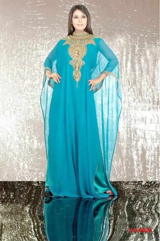 Picture of Radhe Designer Multicolor Georgette Kaftan Dress for Women - F6341