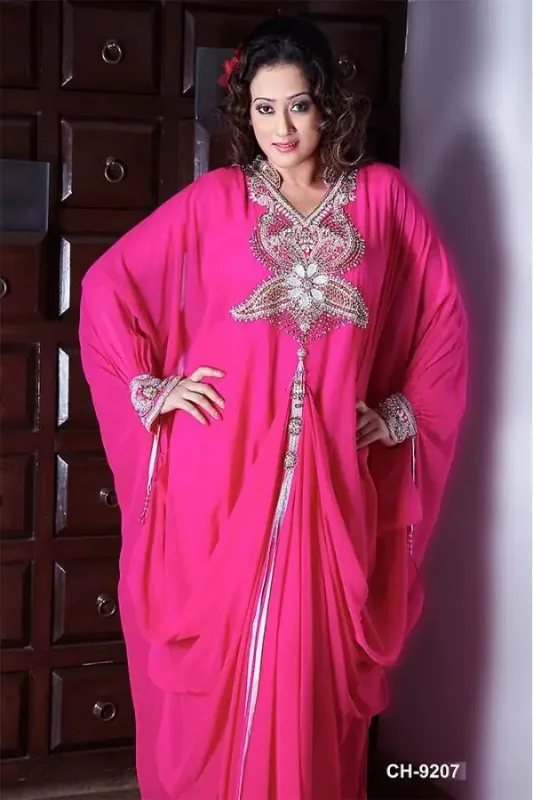 Picture of Radhe Designer Multicolor Georgette Kaftan Dress for Women - F6050
