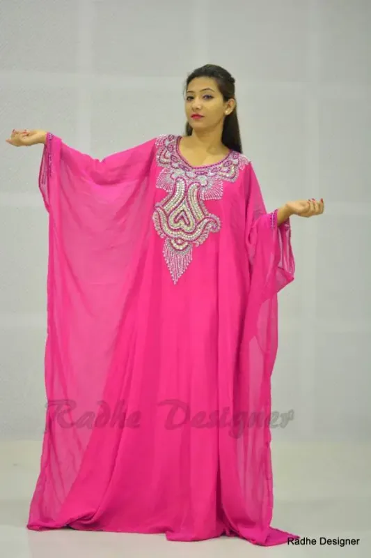 Picture of Radhe Designer Multicolor Georgette Kaftan Dress for Women - Y482