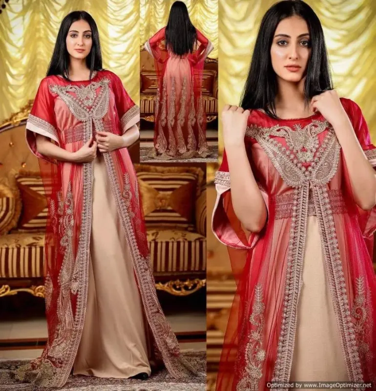 Picture of Radhe Designer Multicolor Georgette Kaftan Dress for Women - F1975