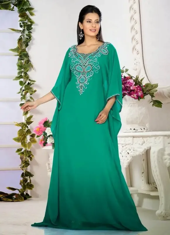 Picture of Radhe Designer Multicolor Cotton Kaftan Dress for Women - F10625