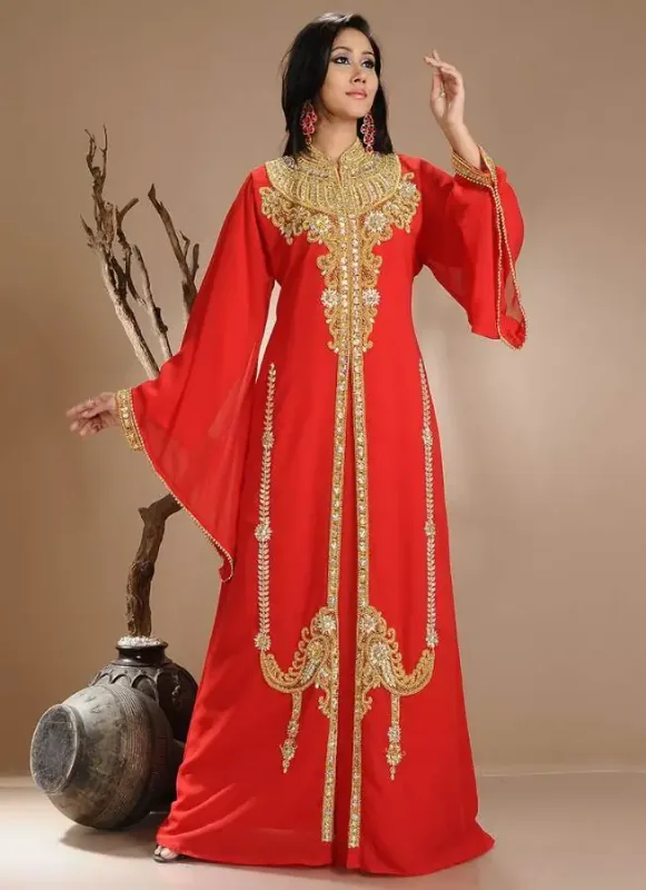 Picture of Radhe Designer Pink Cotton Kaftan Dress for Women - F10628