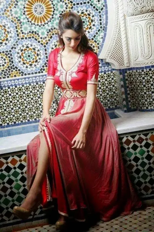 Picture of Multi Color Georgette Kaftan Dress for Women - Look 7932