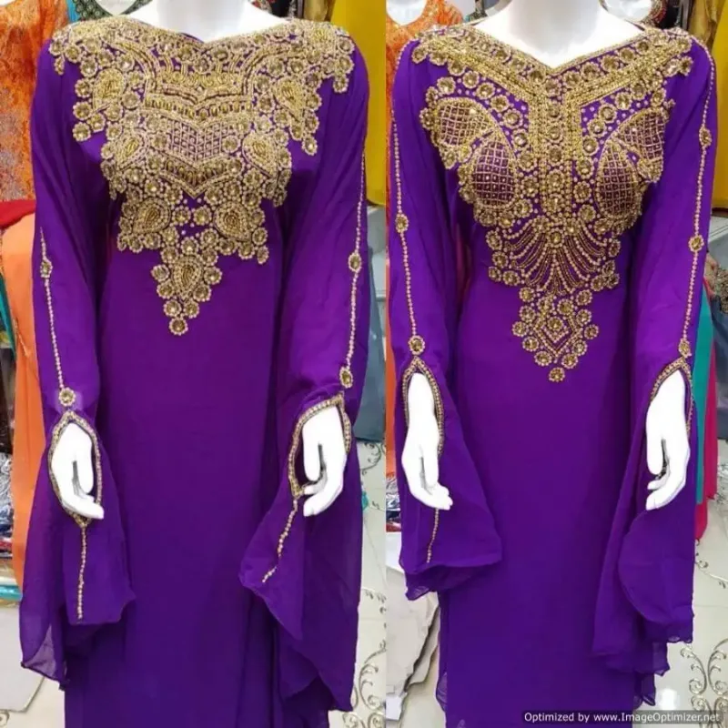 Picture of Radhe Designer Black Georgette Kaftan Dress for Women - F2226